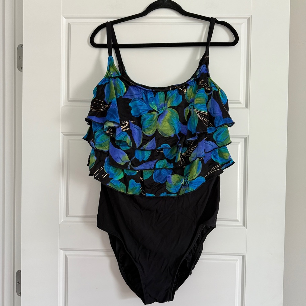 Inches away Floral Ruffle Swimsuit